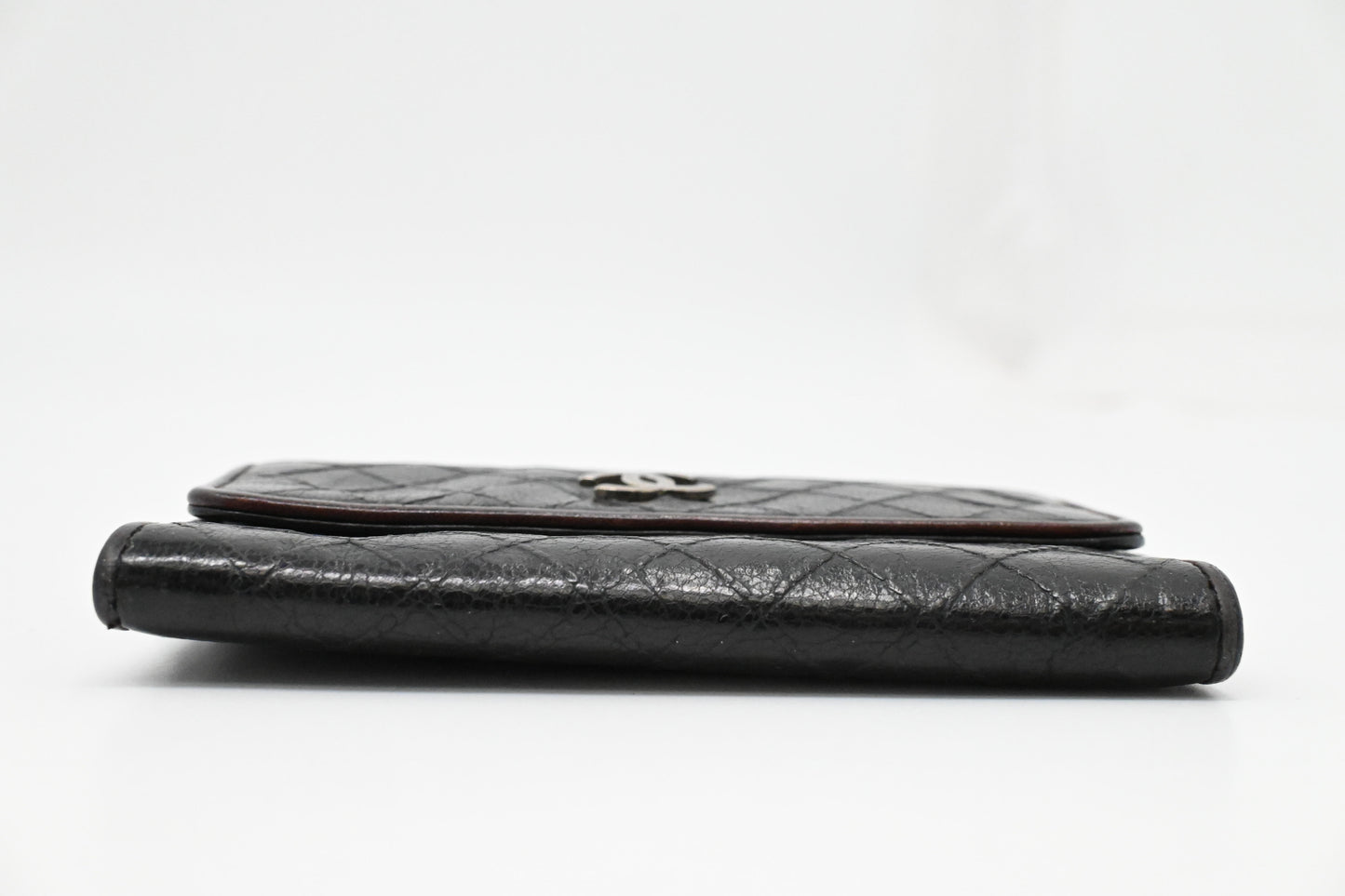 Chanel Coin Case in Black Matelasse Leather