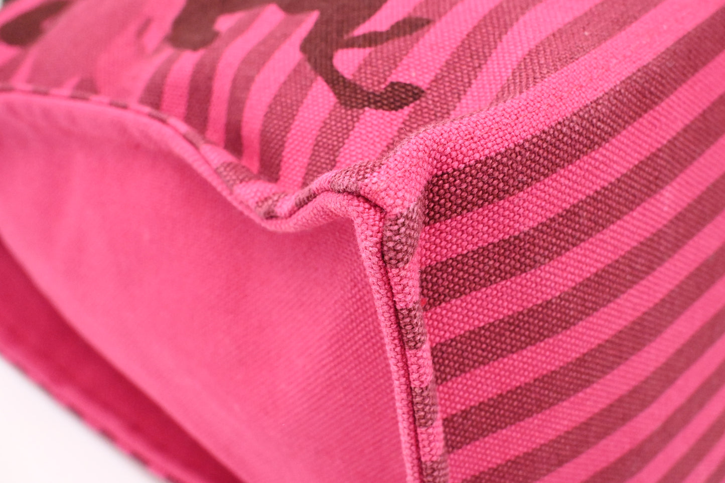 Hermes Chevaux en Camouflage Beach Bag in Pink Canvas