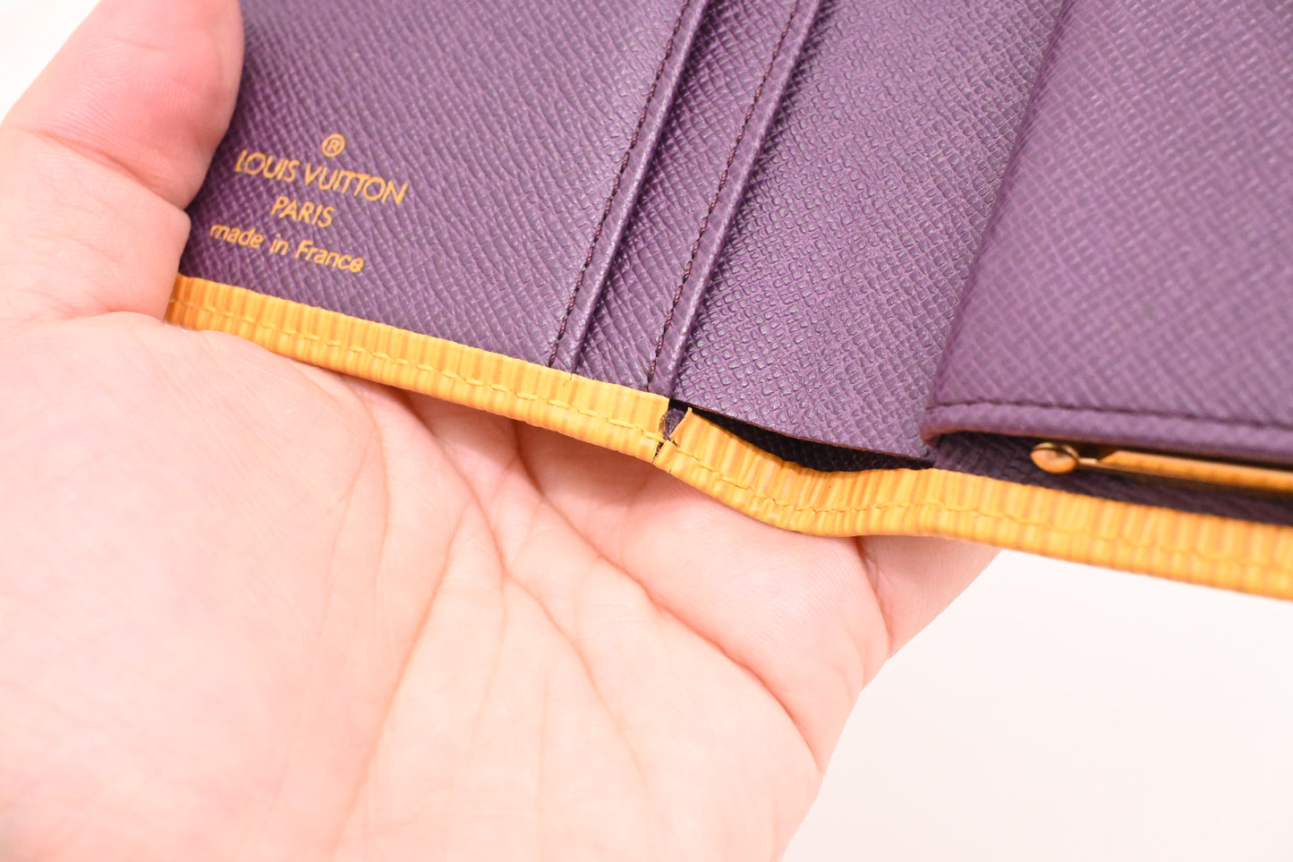 Louis Vuitton Viennois Wallet in Yellow Epi Leather