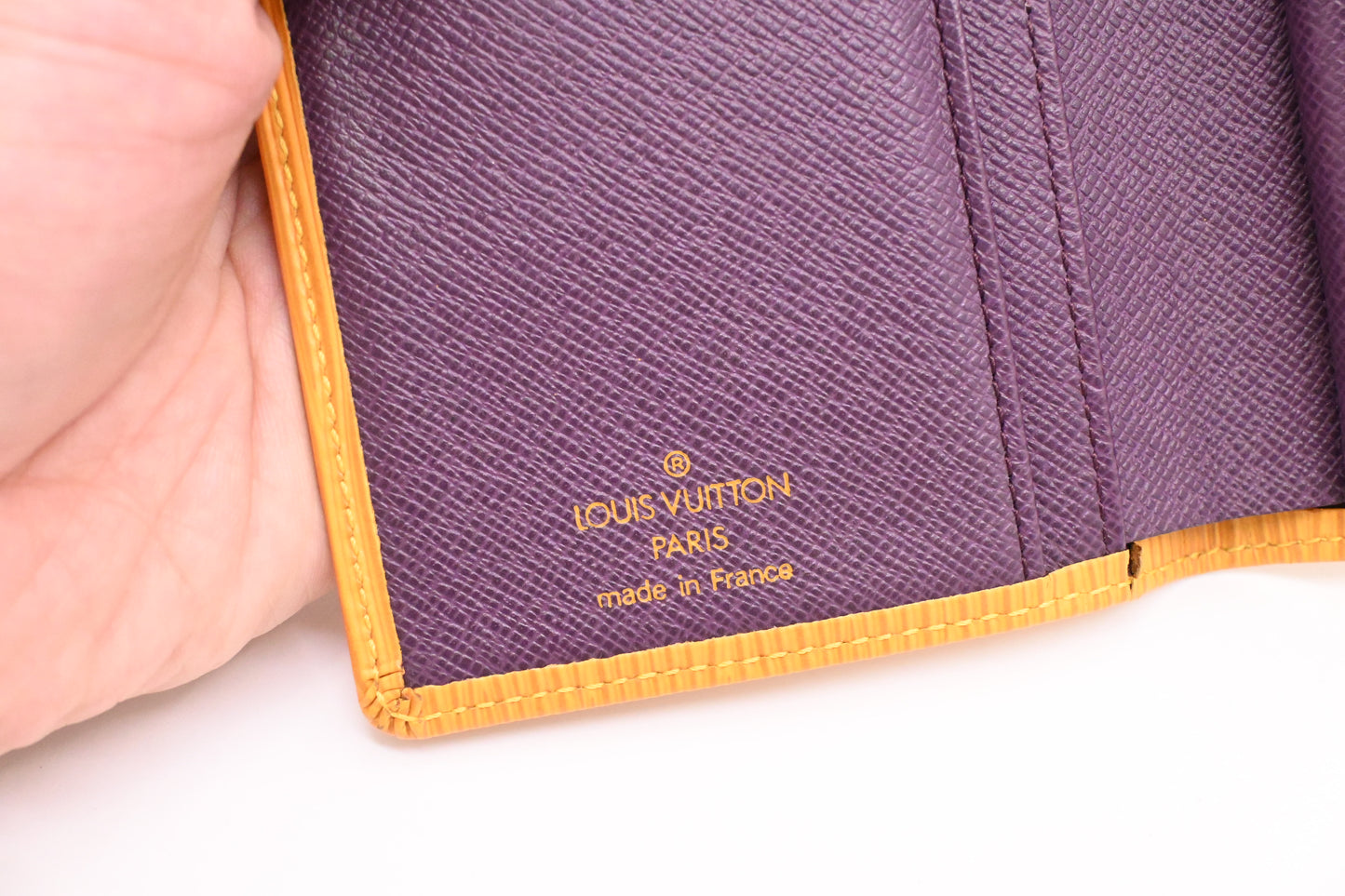 Louis Vuitton Viennois Wallet in Yellow Epi Leather