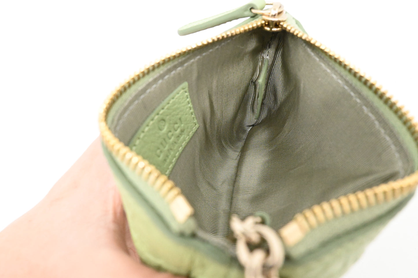 Gucci Key Case in Green Leather