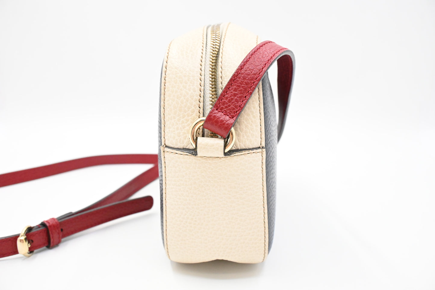 Gucci Soho Crossbody Bag in Blue, White and Red Leather