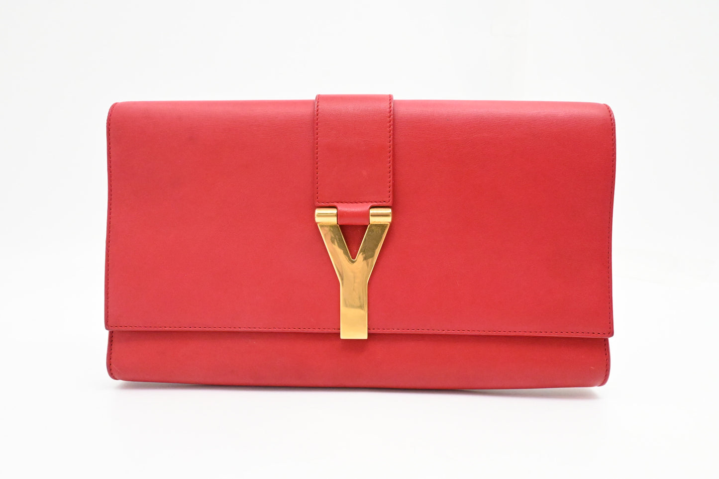 YSL Saint Laurent Pouch in Red Leather