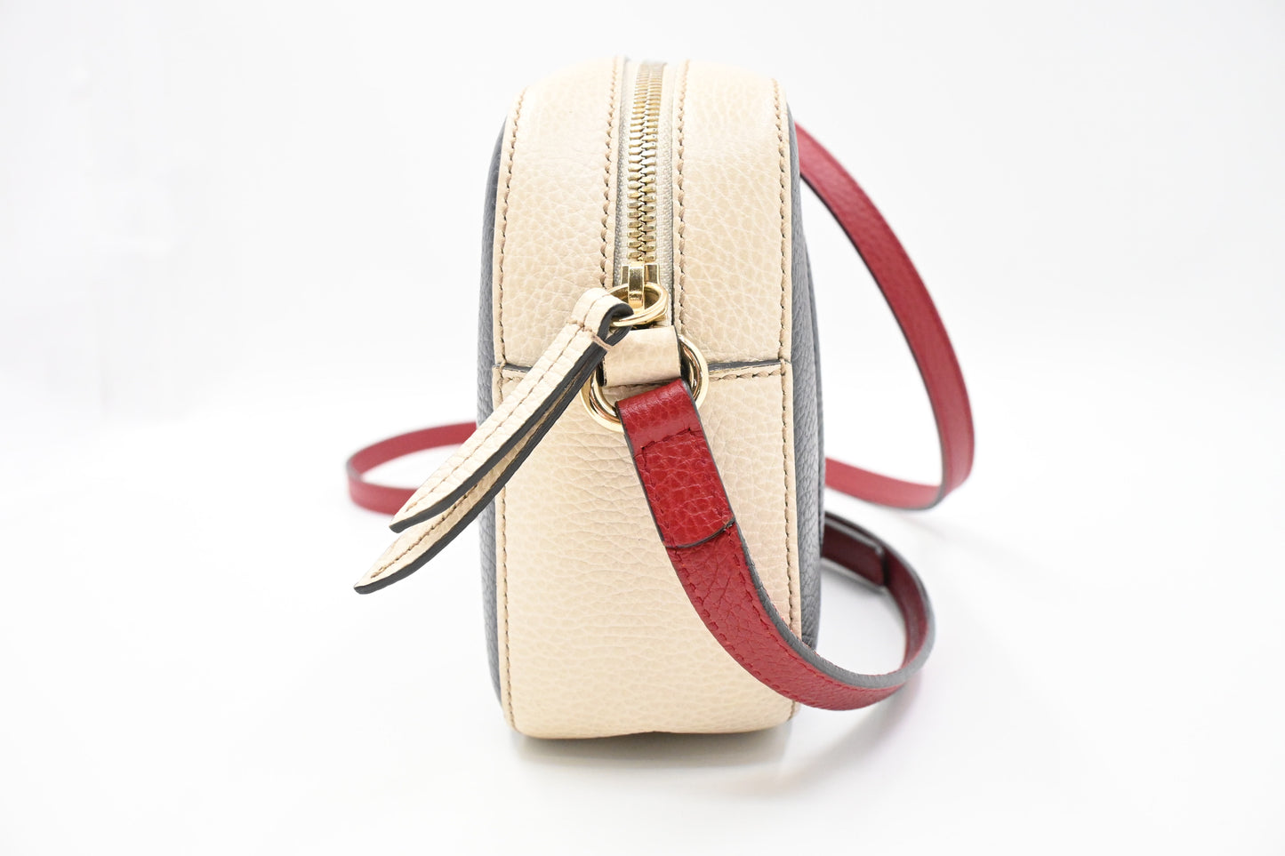 Gucci Soho Crossbody Bag in Blue, White and Red Leather