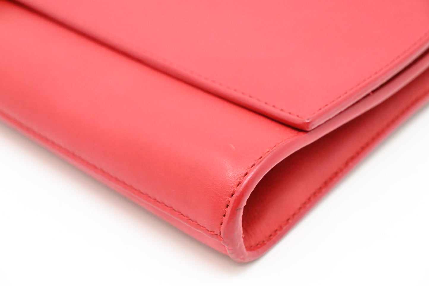 YSL Saint Laurent Pouch in Red Leather