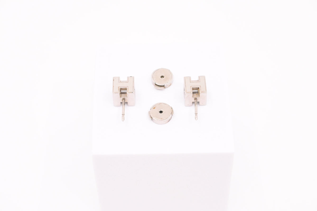 Hermes H Cube Purple Earring