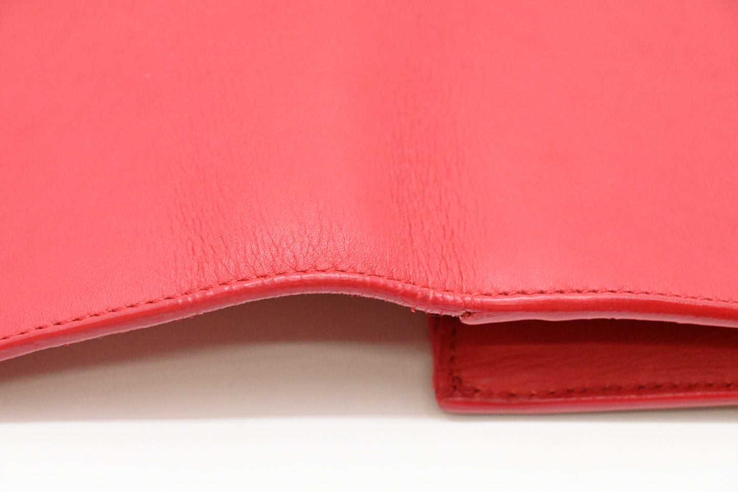 YSL Saint Laurent Pouch in Red Leather