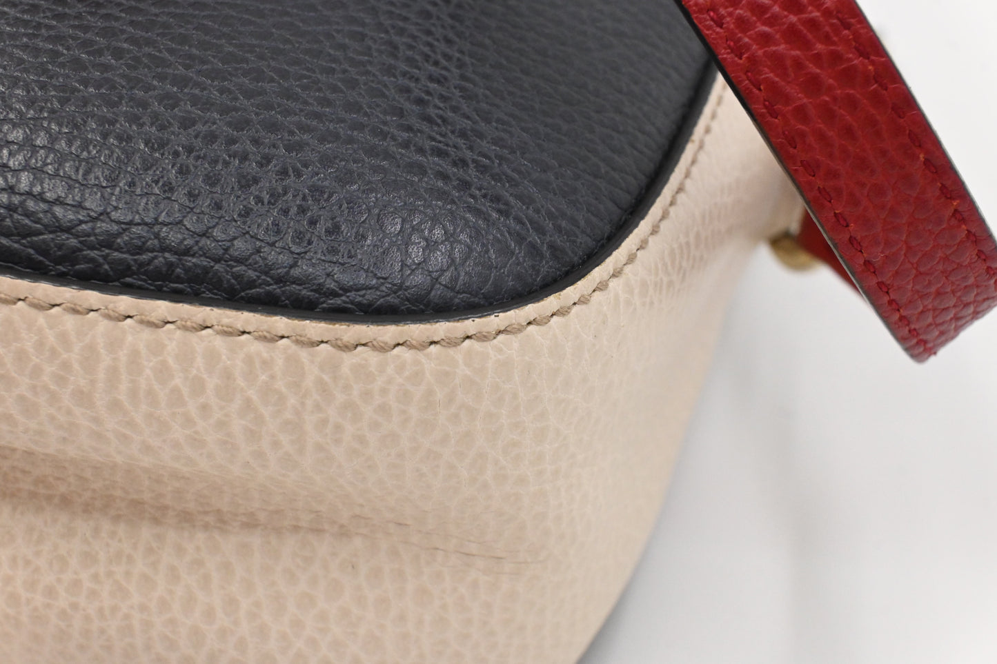 Gucci Soho Crossbody Bag in Blue, White and Red Leather