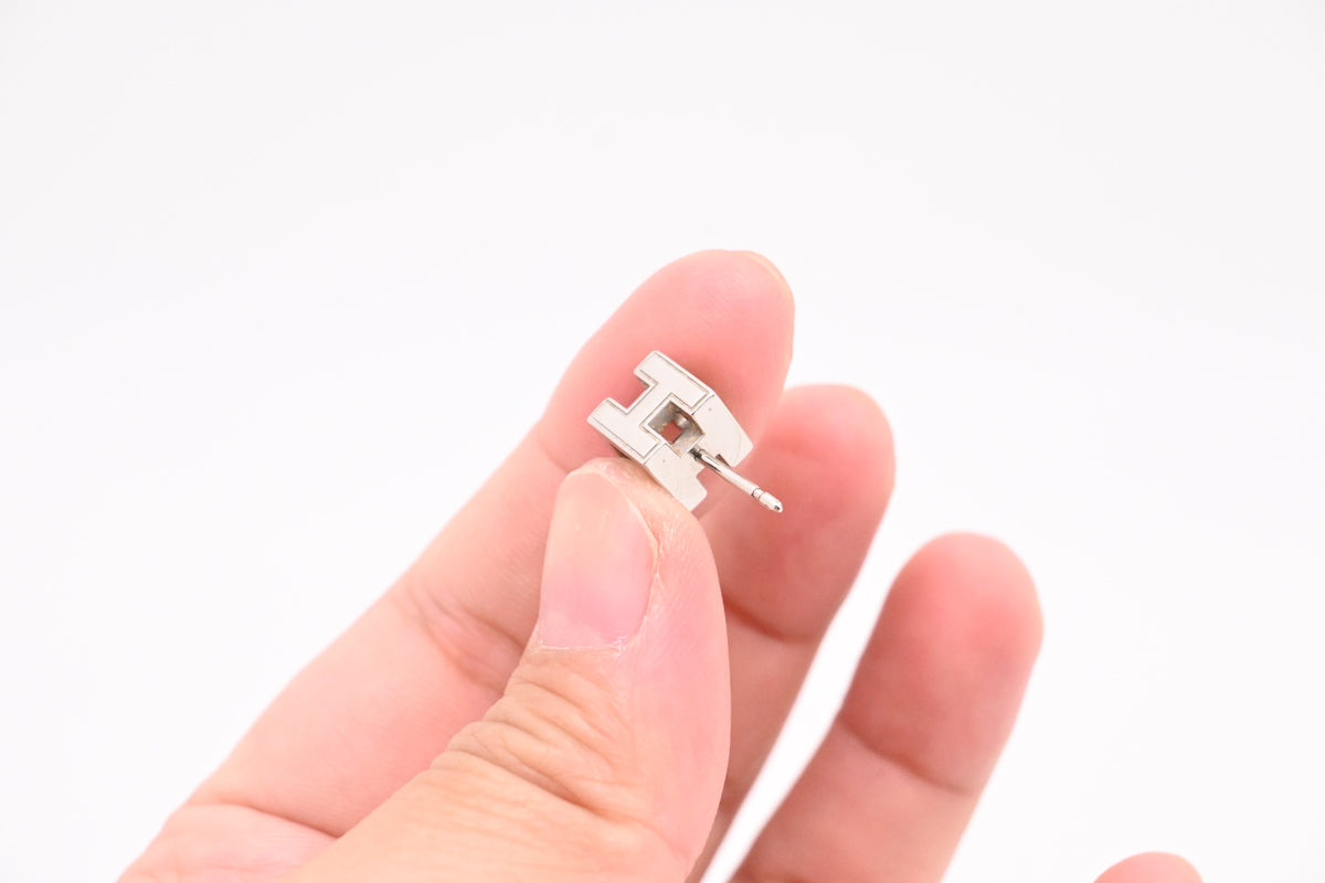 Hermes H Cube Purple Earring