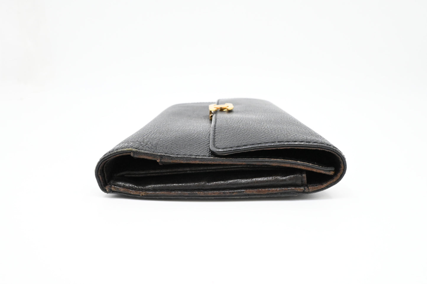 Chanel Trifold Wallet in Black Leather