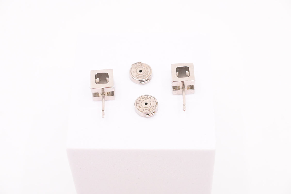 Hermes H Cube Purple Earring