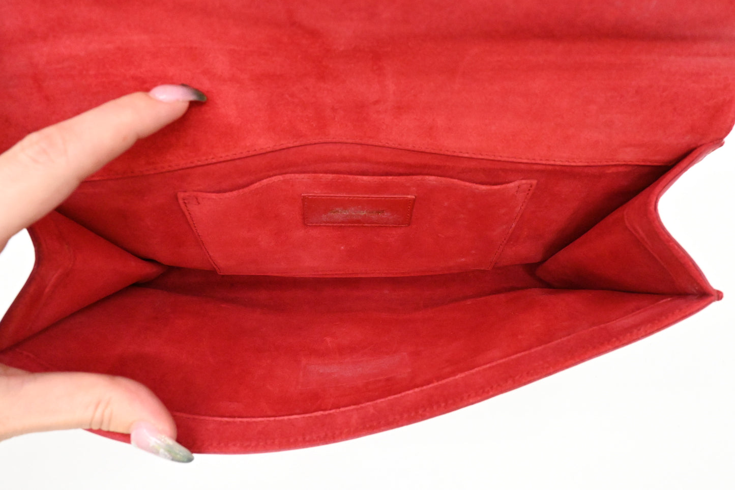 YSL Saint Laurent Pouch in Red Leather