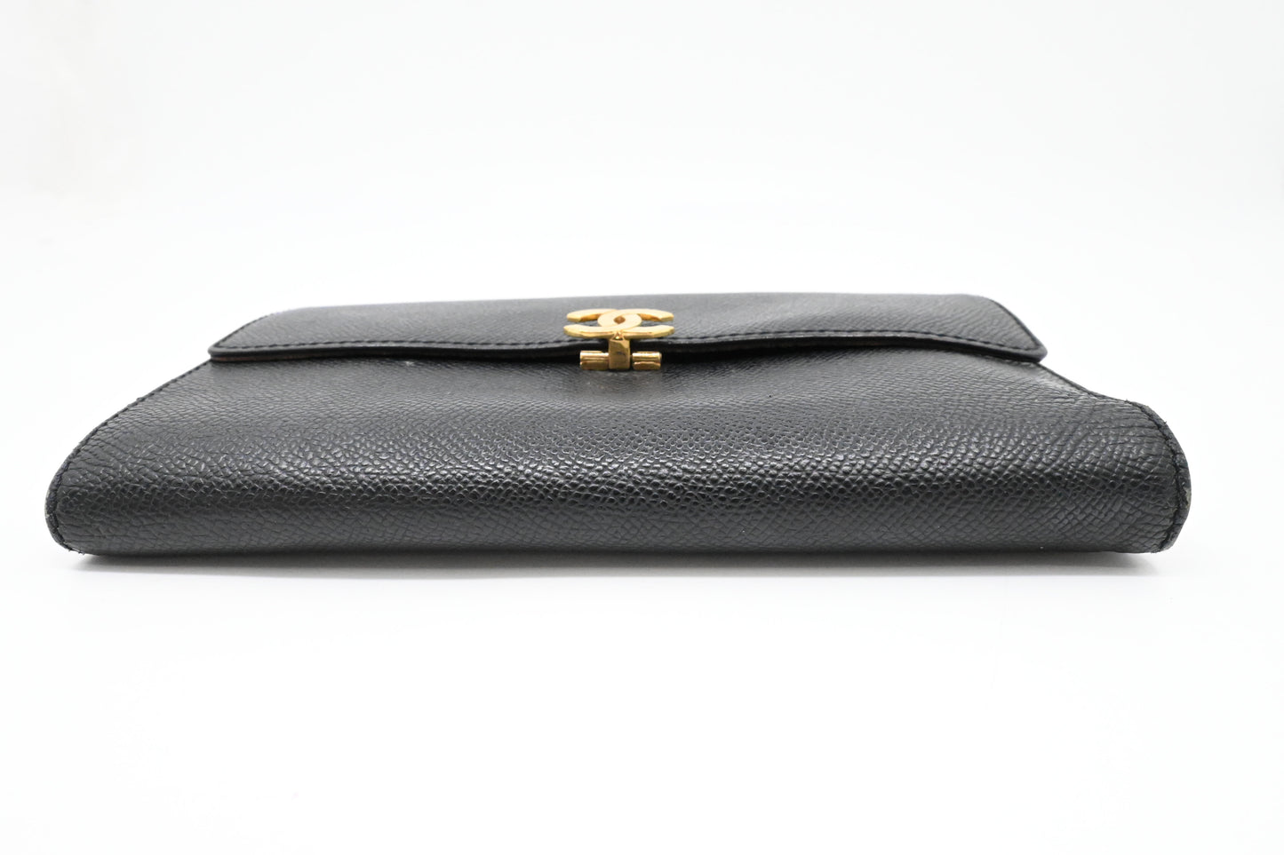 Chanel Trifold Wallet in Black Leather