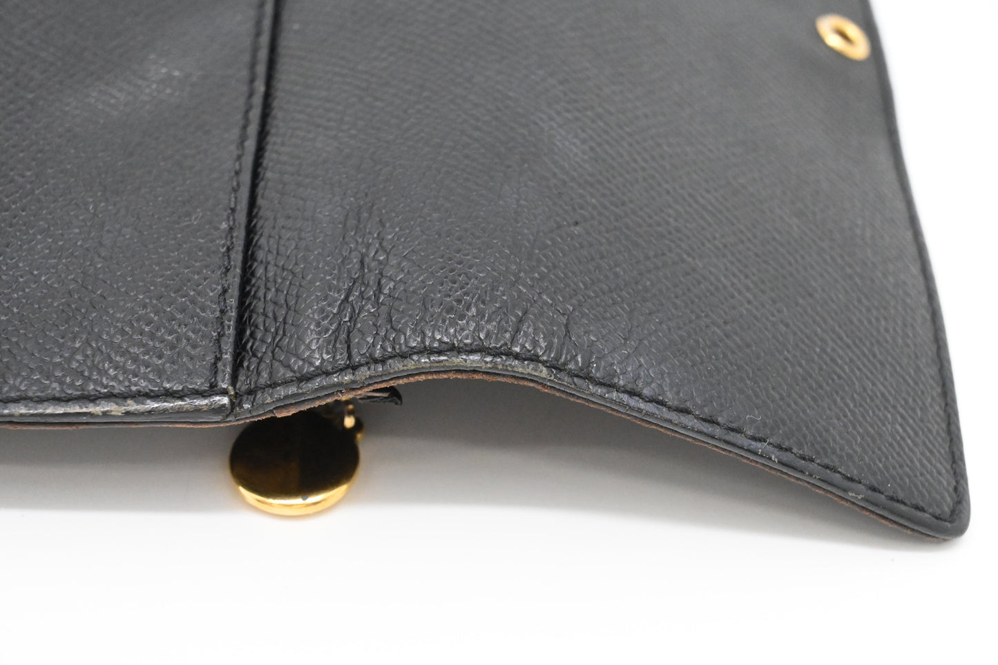 Chanel Trifold Wallet in Black Leather