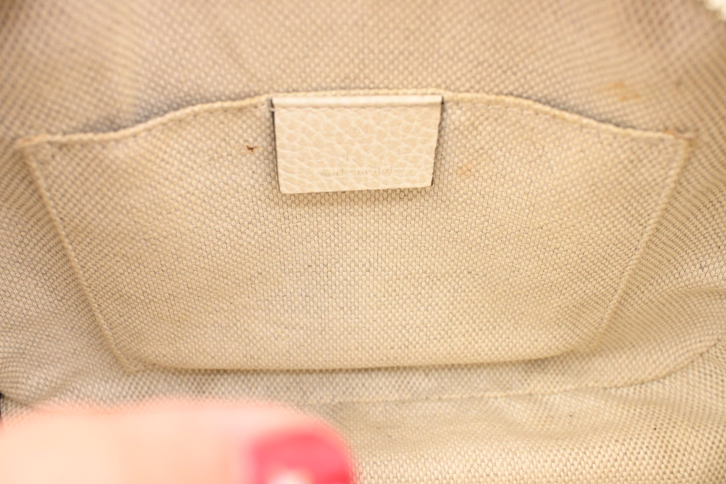 Gucci Soho Crossbody Bag in Blue, White and Red Leather
