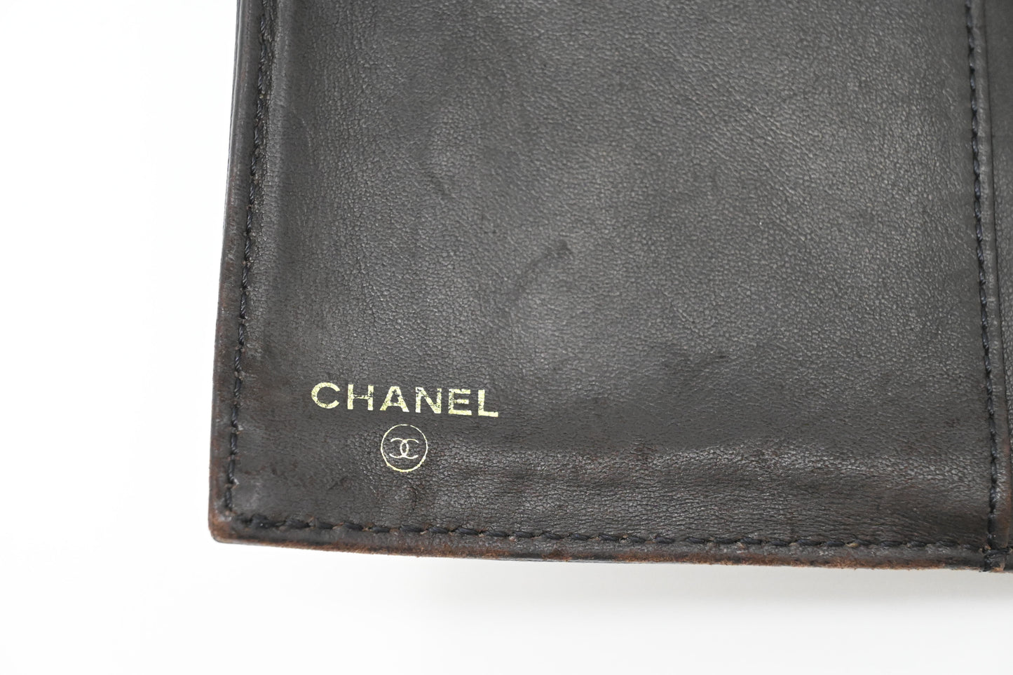 Chanel Trifold Wallet in Black Leather