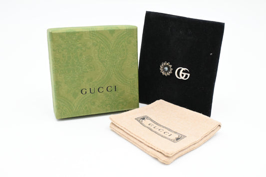 Gucci Logo and Flower Earrings