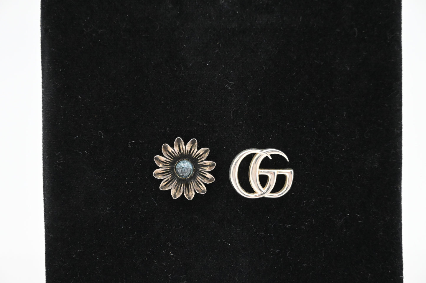 Gucci Logo and Flower Earrings