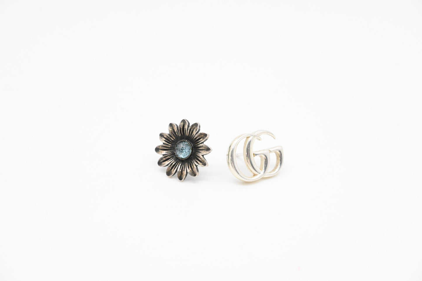 Gucci Logo and Flower Earrings