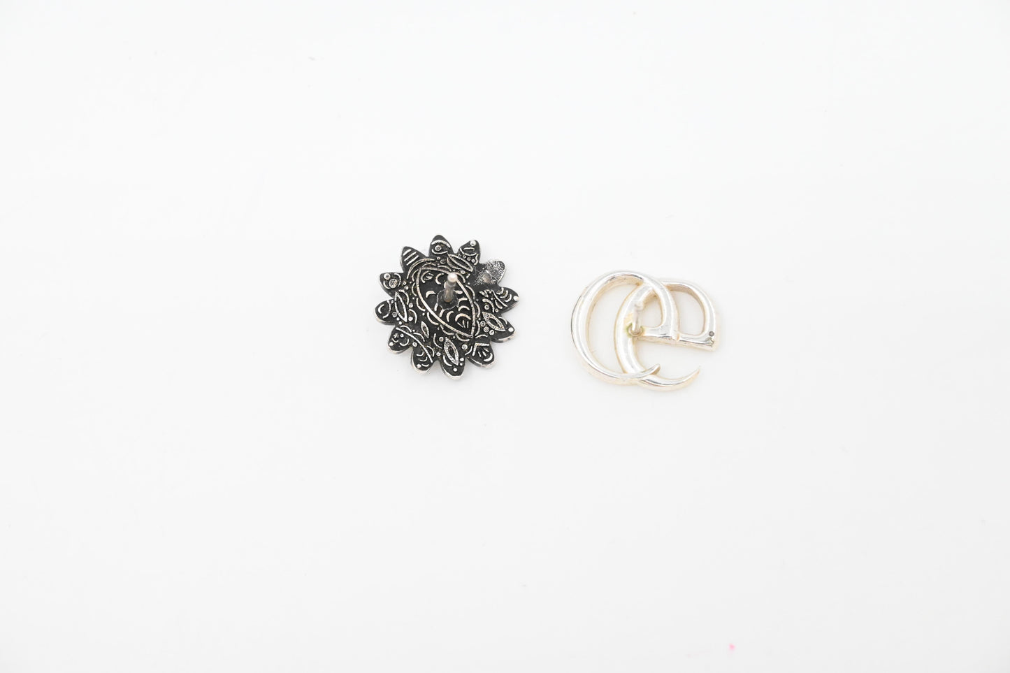 Gucci Logo and Flower Earrings