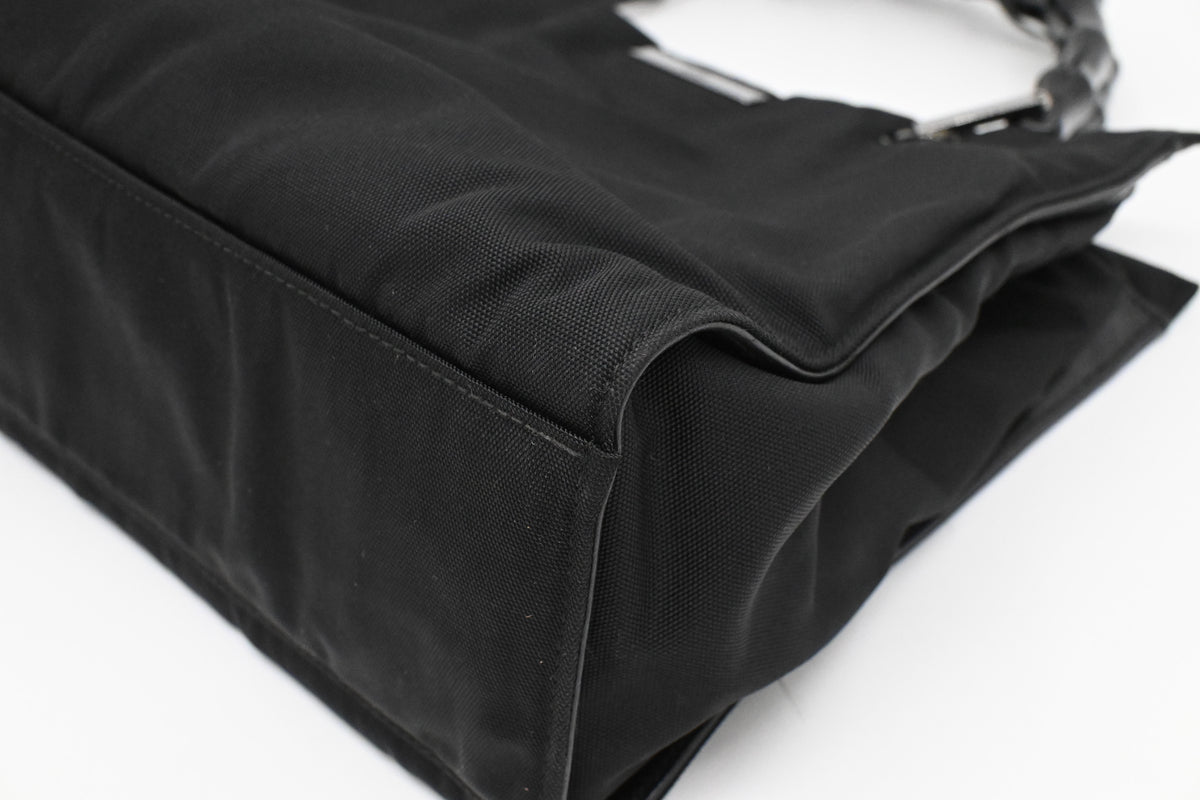 Gucci Bamboo 2way Bag in Black Canvas