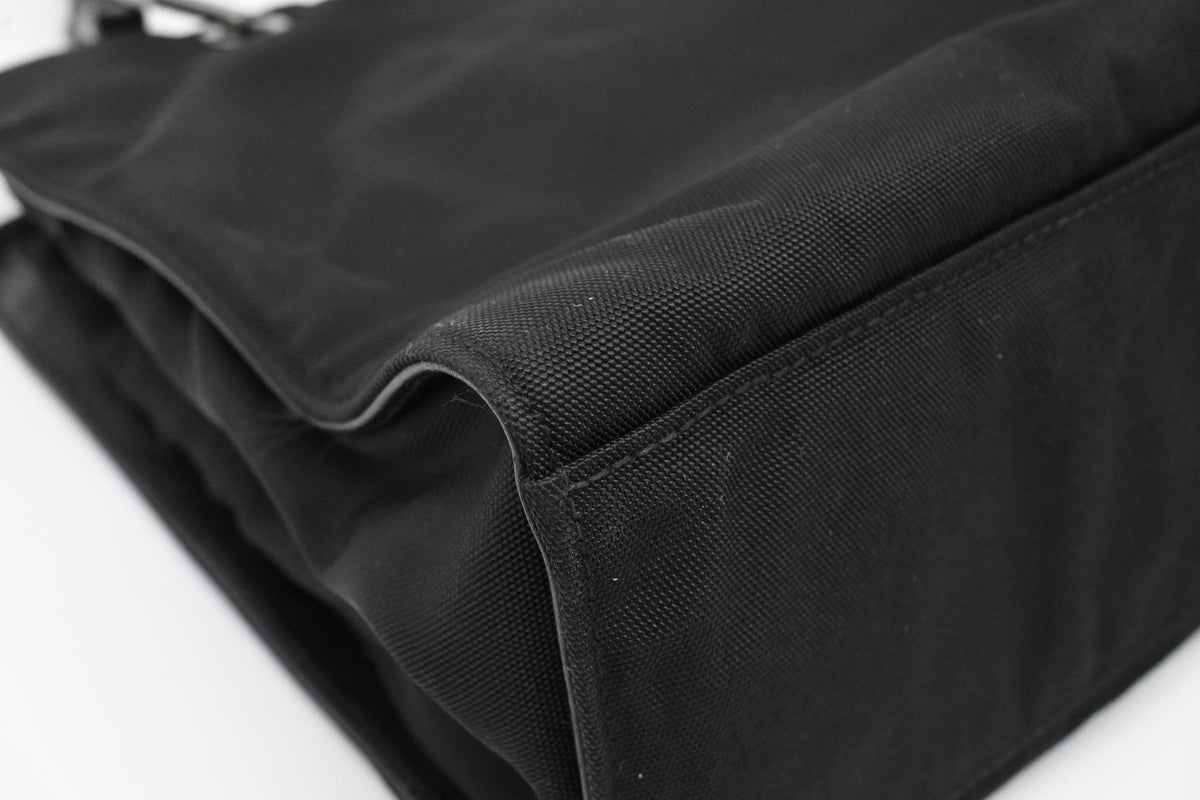 Gucci Bamboo 2way Bag in Black Canvas