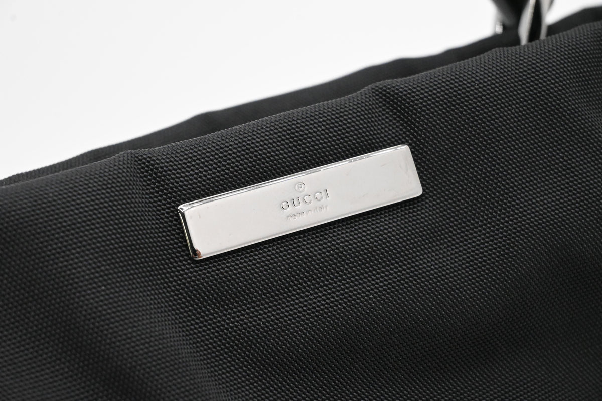 Gucci Bamboo 2way Bag in Black Canvas