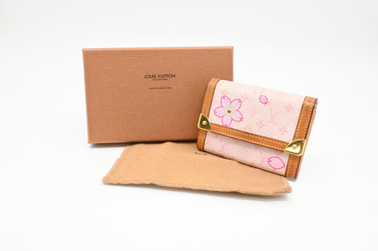 Louis Vuitton Coin Case in Pink Cherry Blossom Monogram Canvas