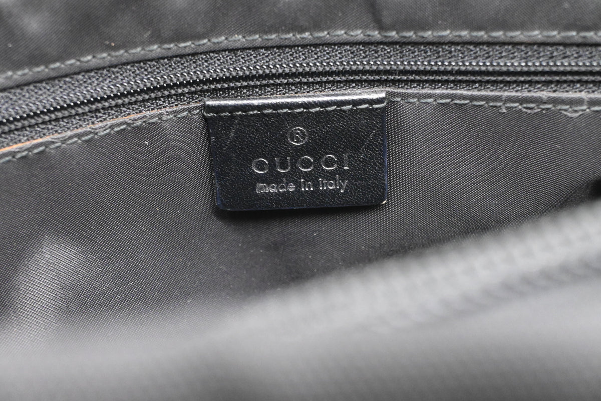 Gucci Bamboo 2way Bag in Black Canvas