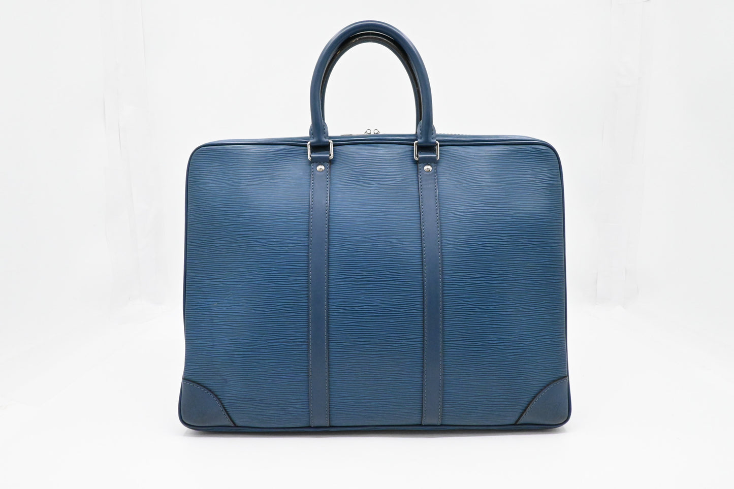 Louis Vuitton Porte Documents Voyage in Blue Epi Leather