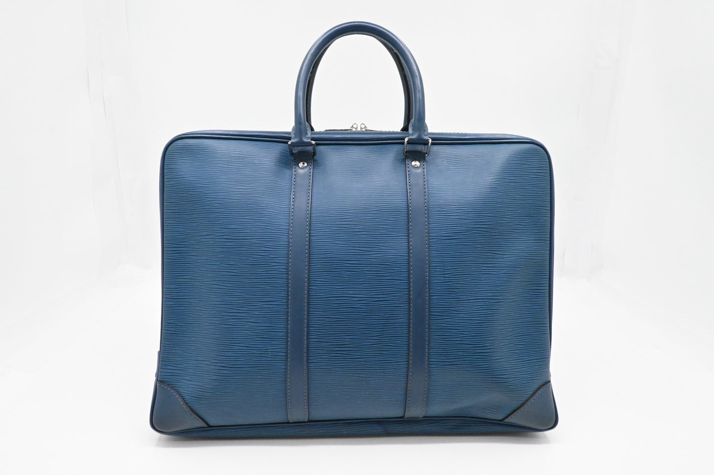 Louis Vuitton Porte Documents Voyage in Blue Epi Leather