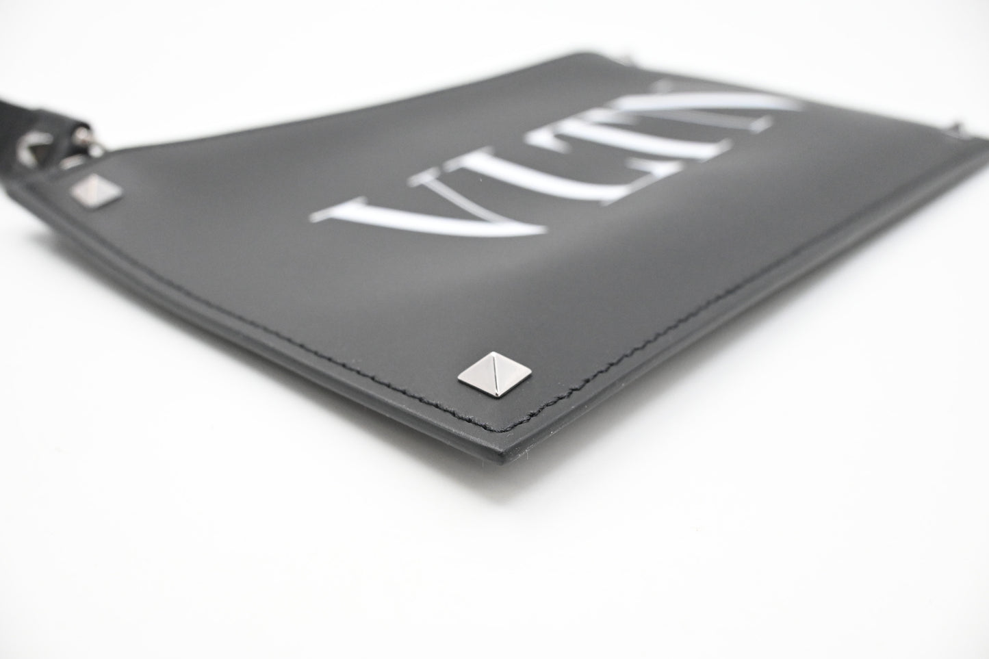 Valentino Clutches in Clean PVC and Black Leather