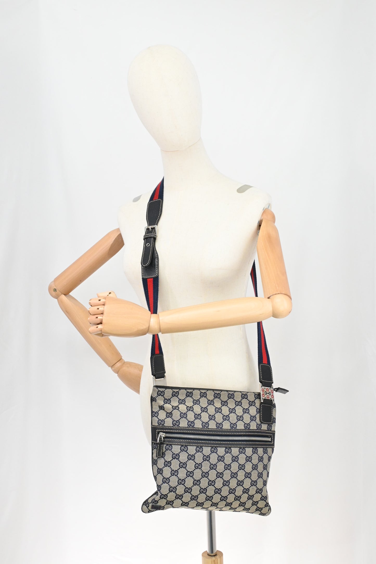 Gucci Crossbody Bag in Navy Blue GG Canvas