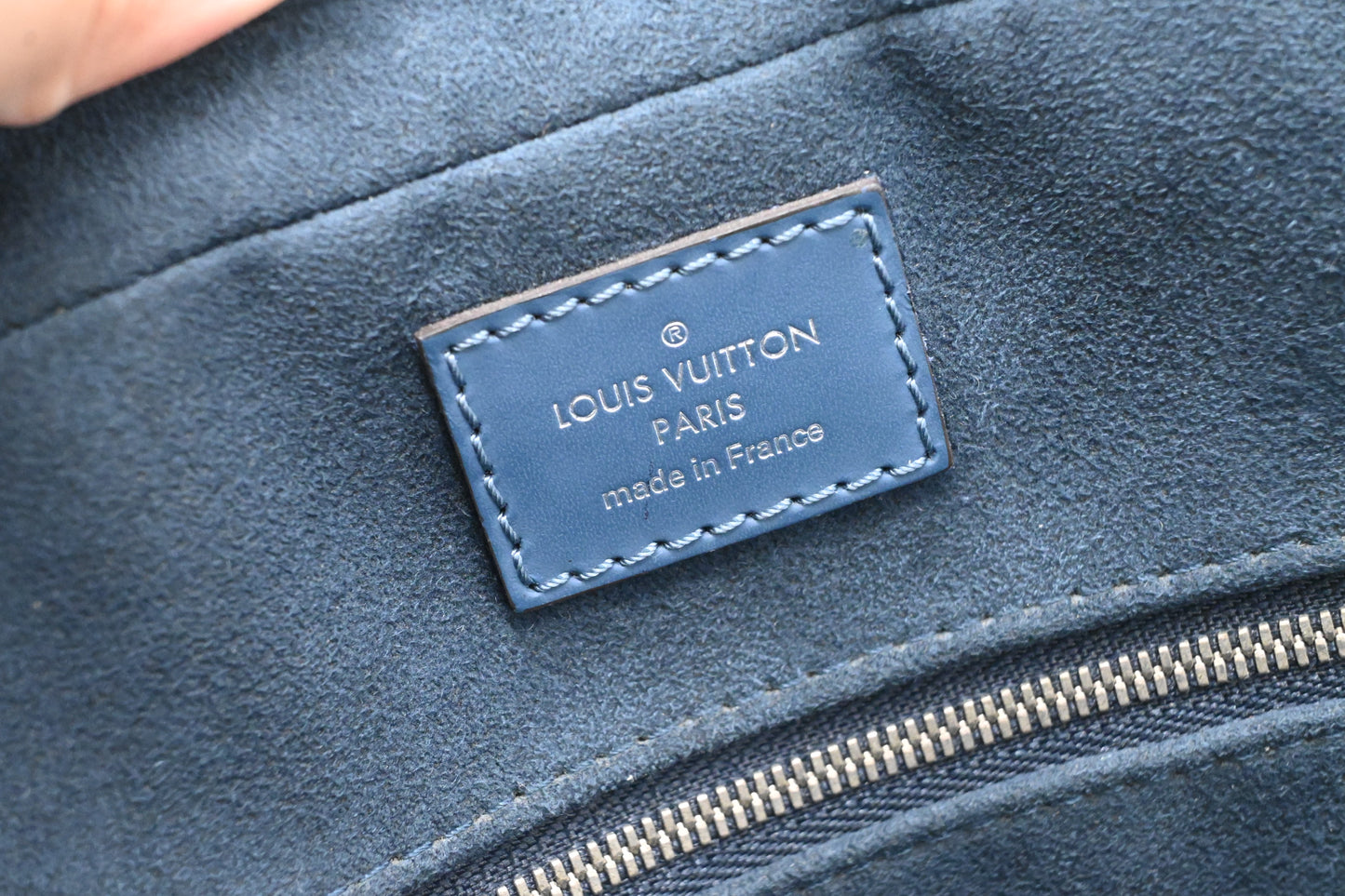 Louis Vuitton Porte Documents Voyage in Blue Epi Leather