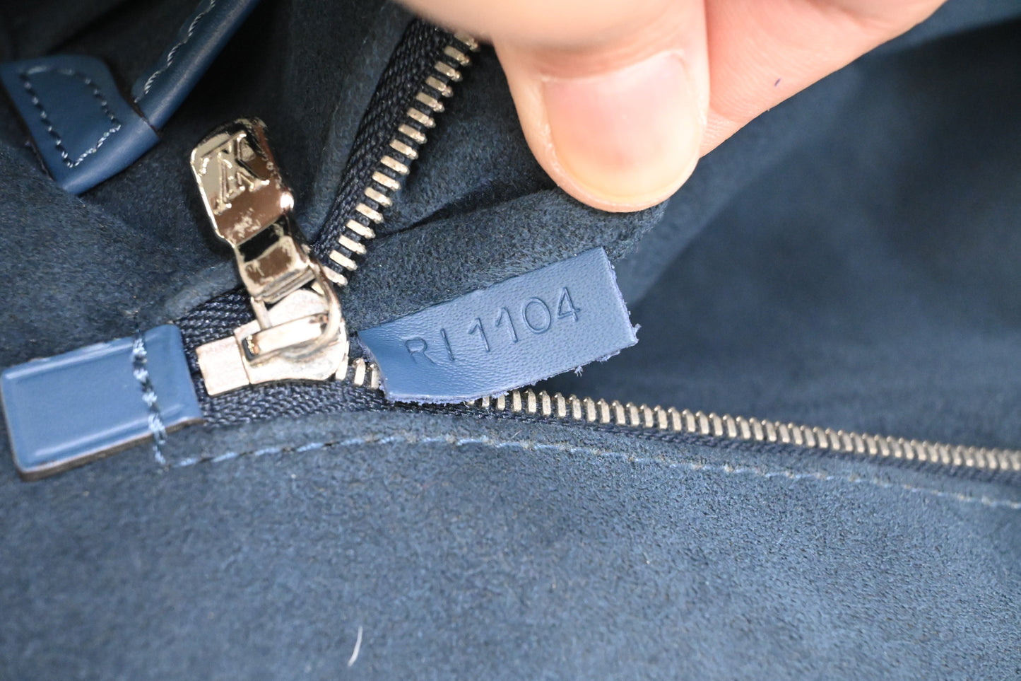 Louis Vuitton Porte Documents Voyage in Blue Epi Leather