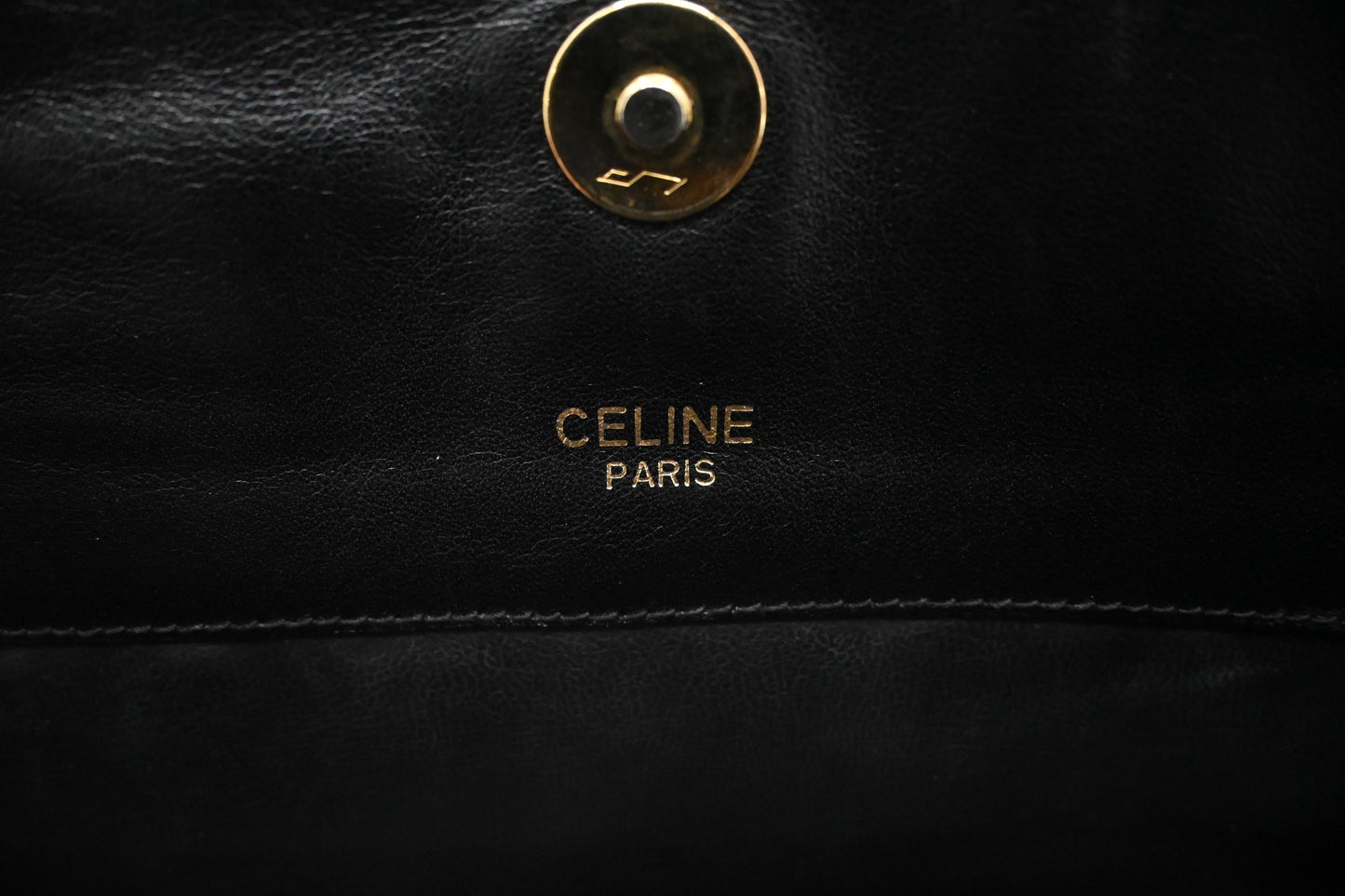 Celine Clutch in Black Leather