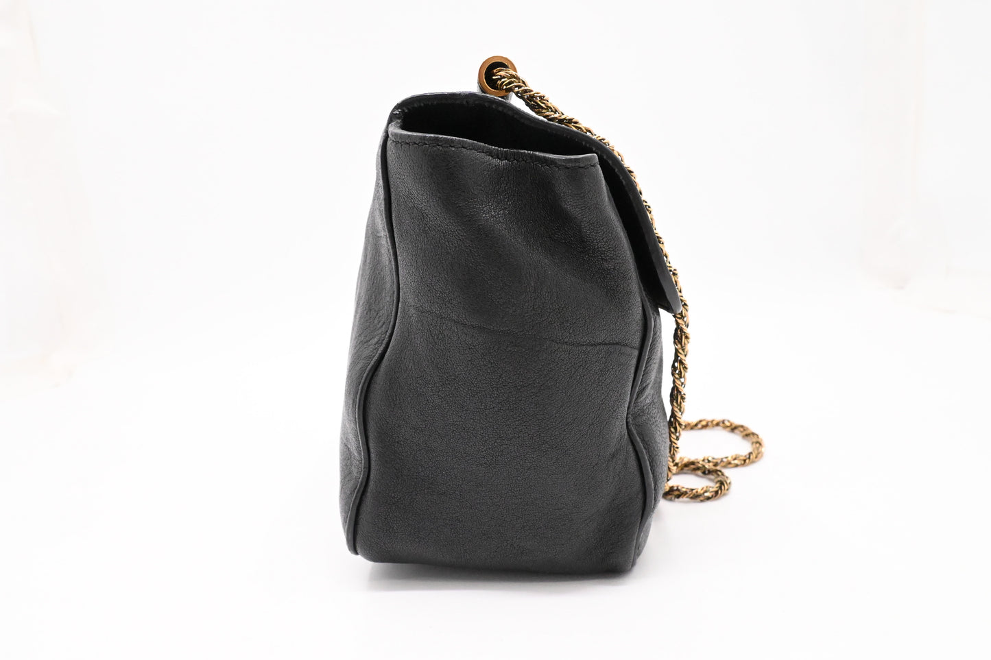 Chloe Elsie Shoulder Bag in Black Leather