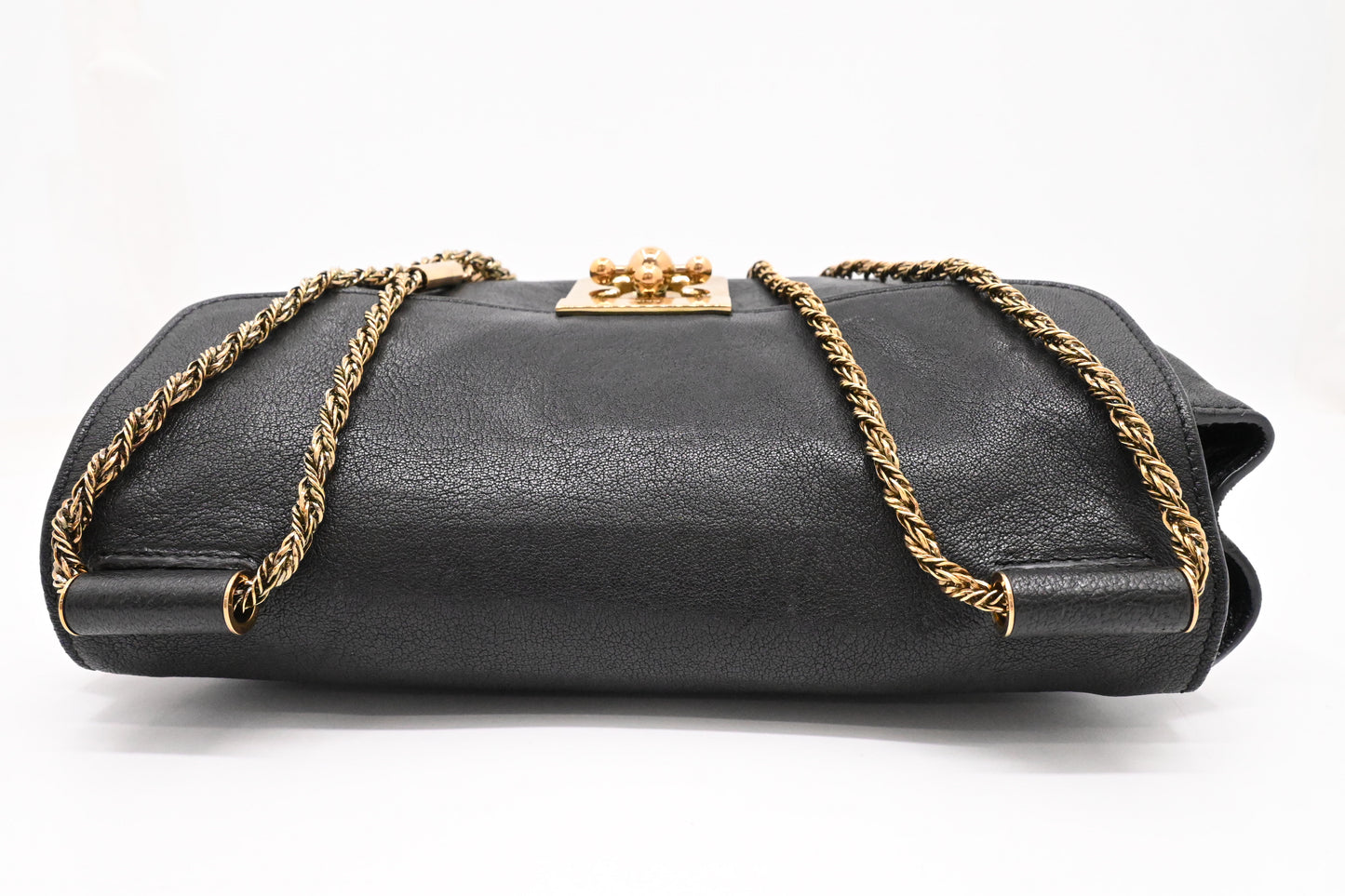 Chloe Elsie Shoulder Bag in Black Leather