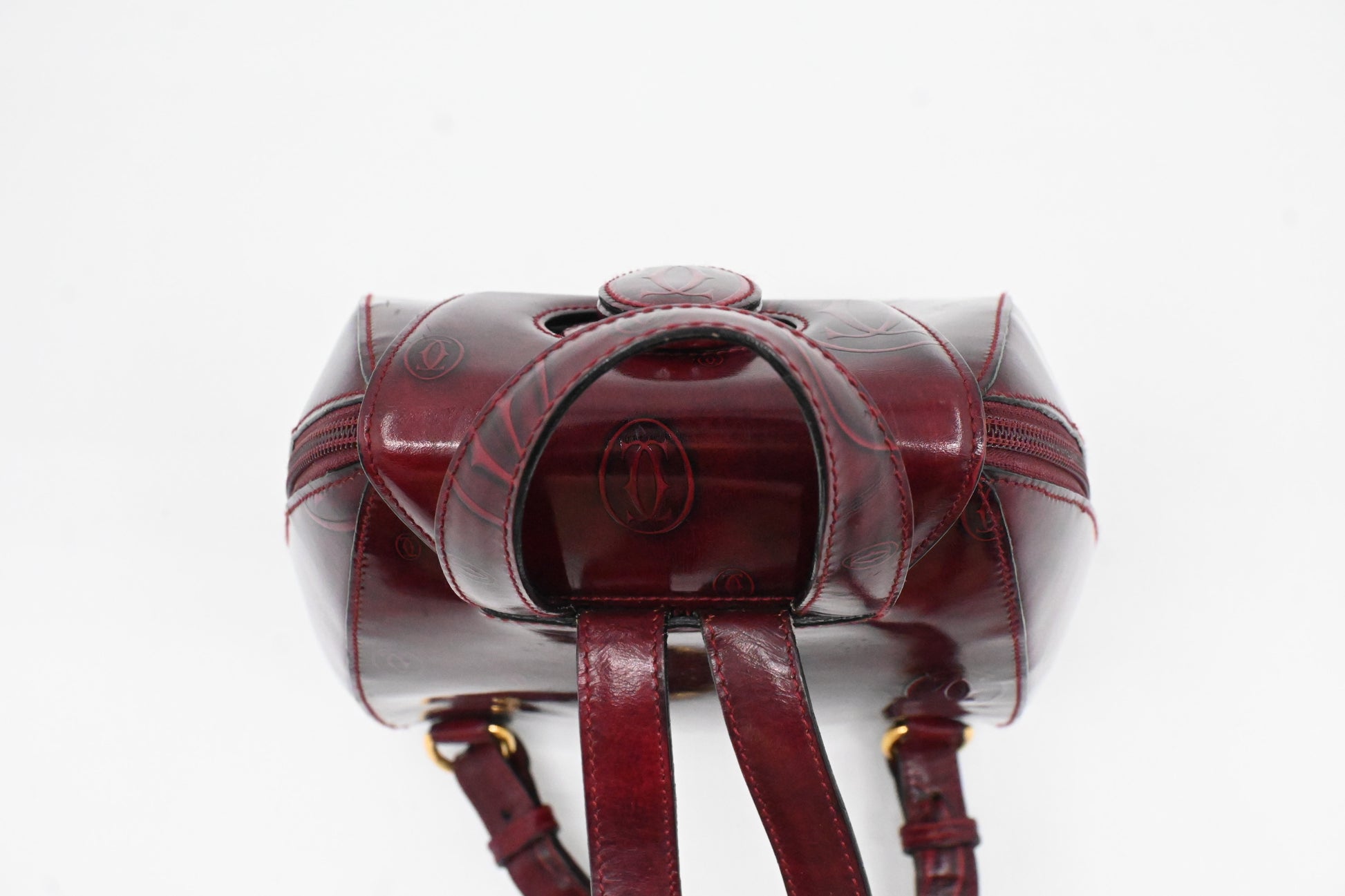 Cartier Happy Birthday Backpack in Burgundy Patent Leather – Weekly Lux Drop