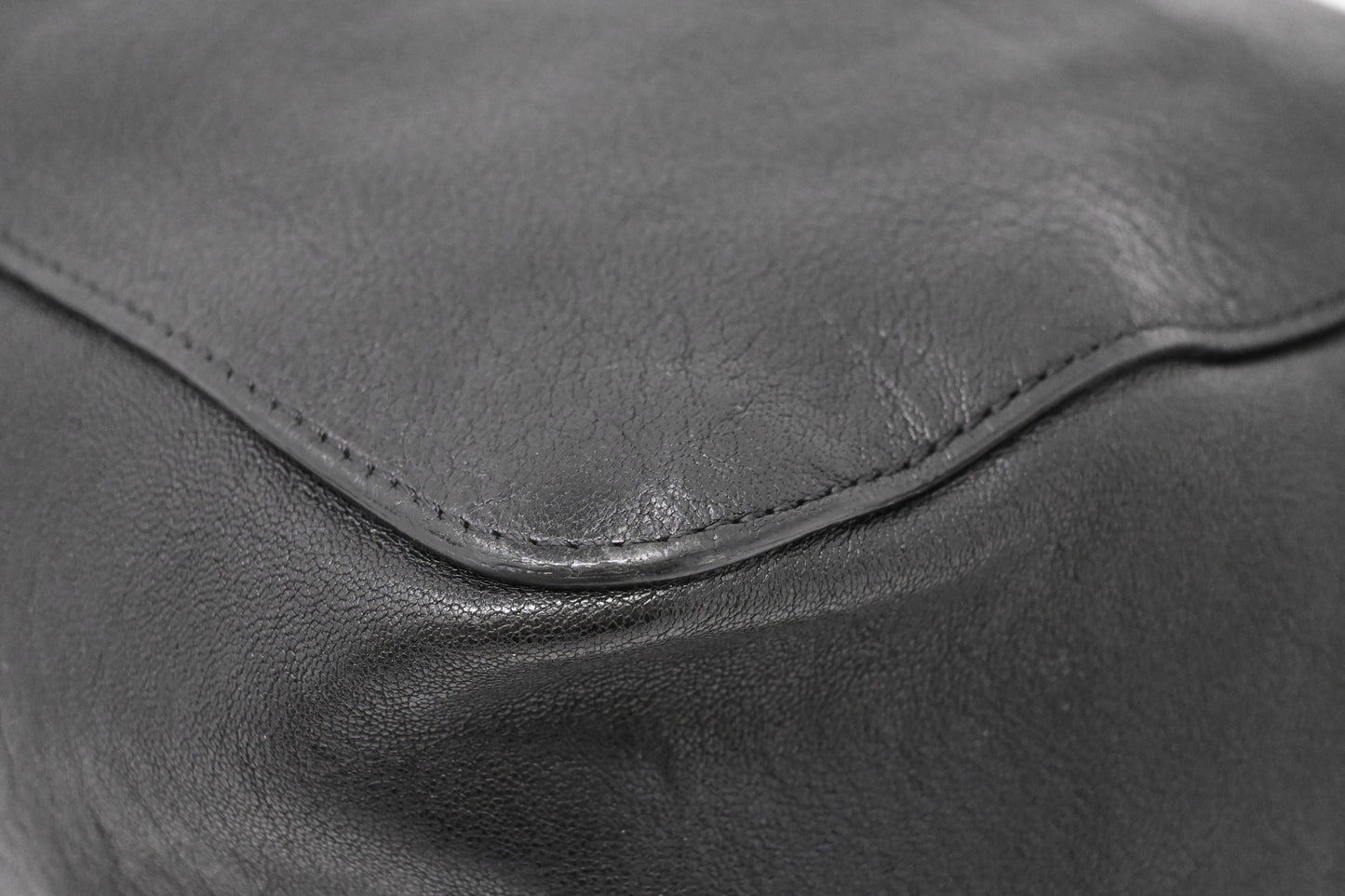 Chloe Elsie Shoulder Bag in Black Leather