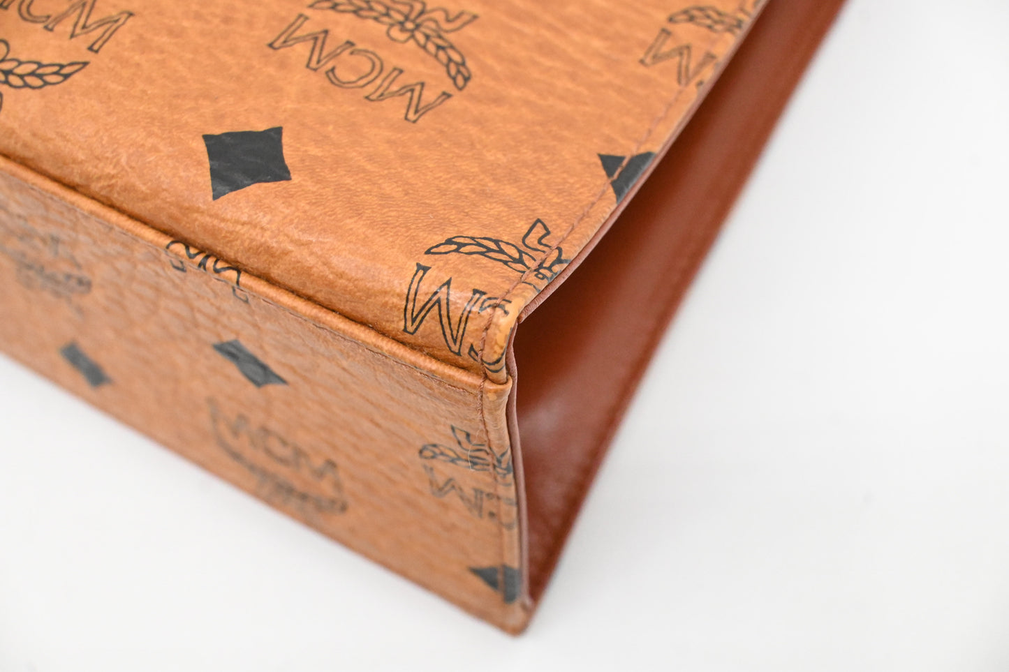 MCM Mini Kelly in Cognac Visetos Canvas