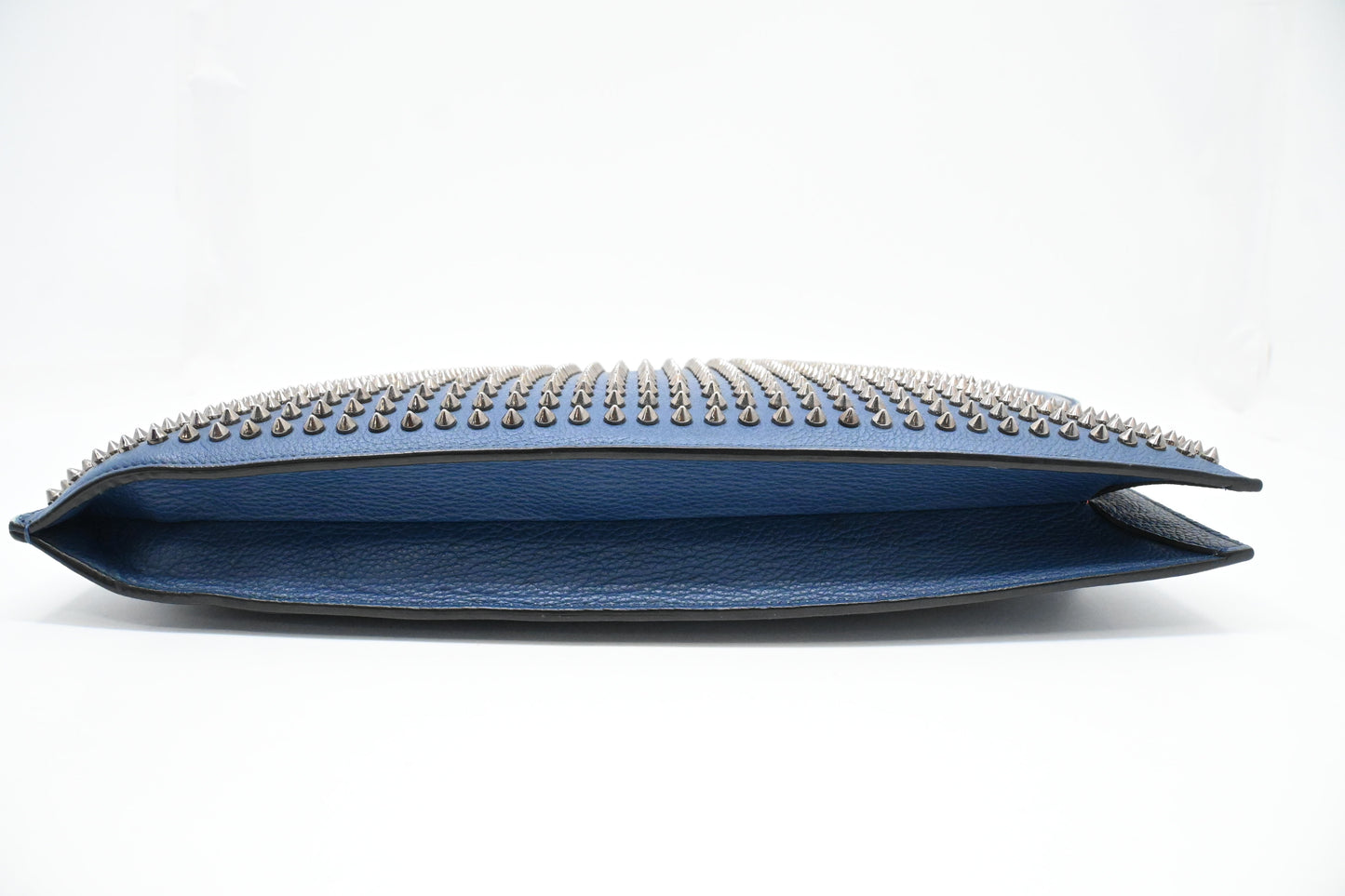 Louboutin TricTrac Portfolio Bag in Blue Leather