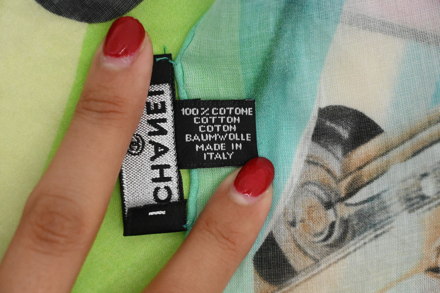 Chanel Paris-Cuba Multicolor Scarf in Cotton