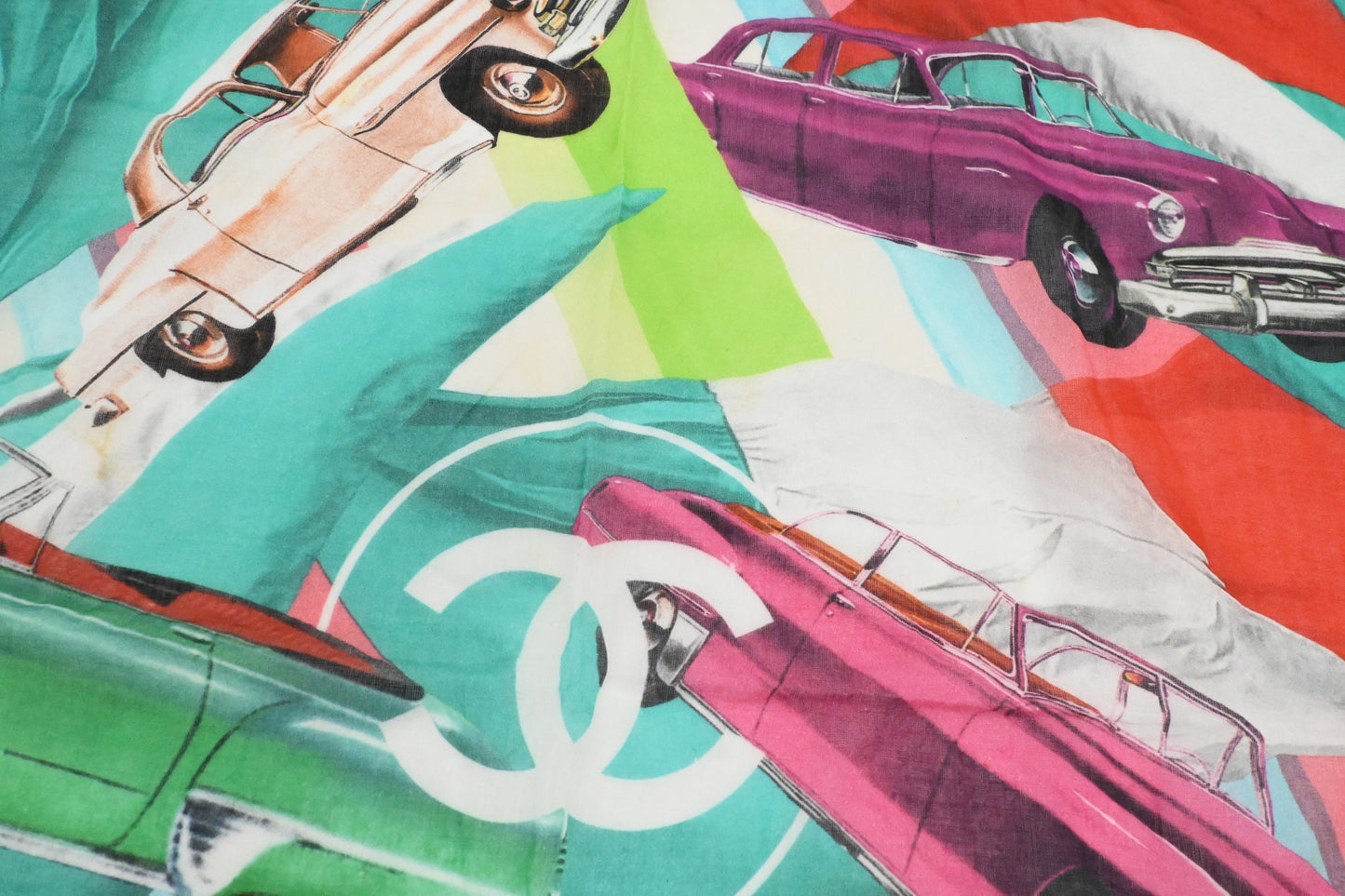 Chanel Paris-Cuba Multicolor Scarf in Cotton