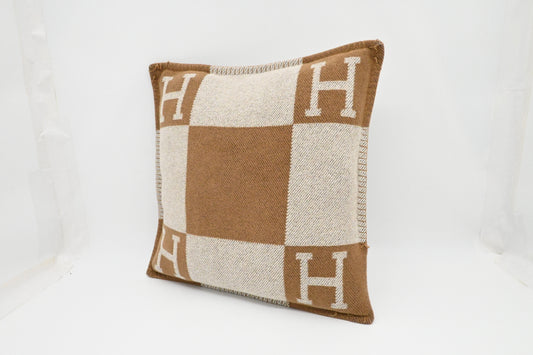 Hermes Cushion in Merino Wool and Cashmere