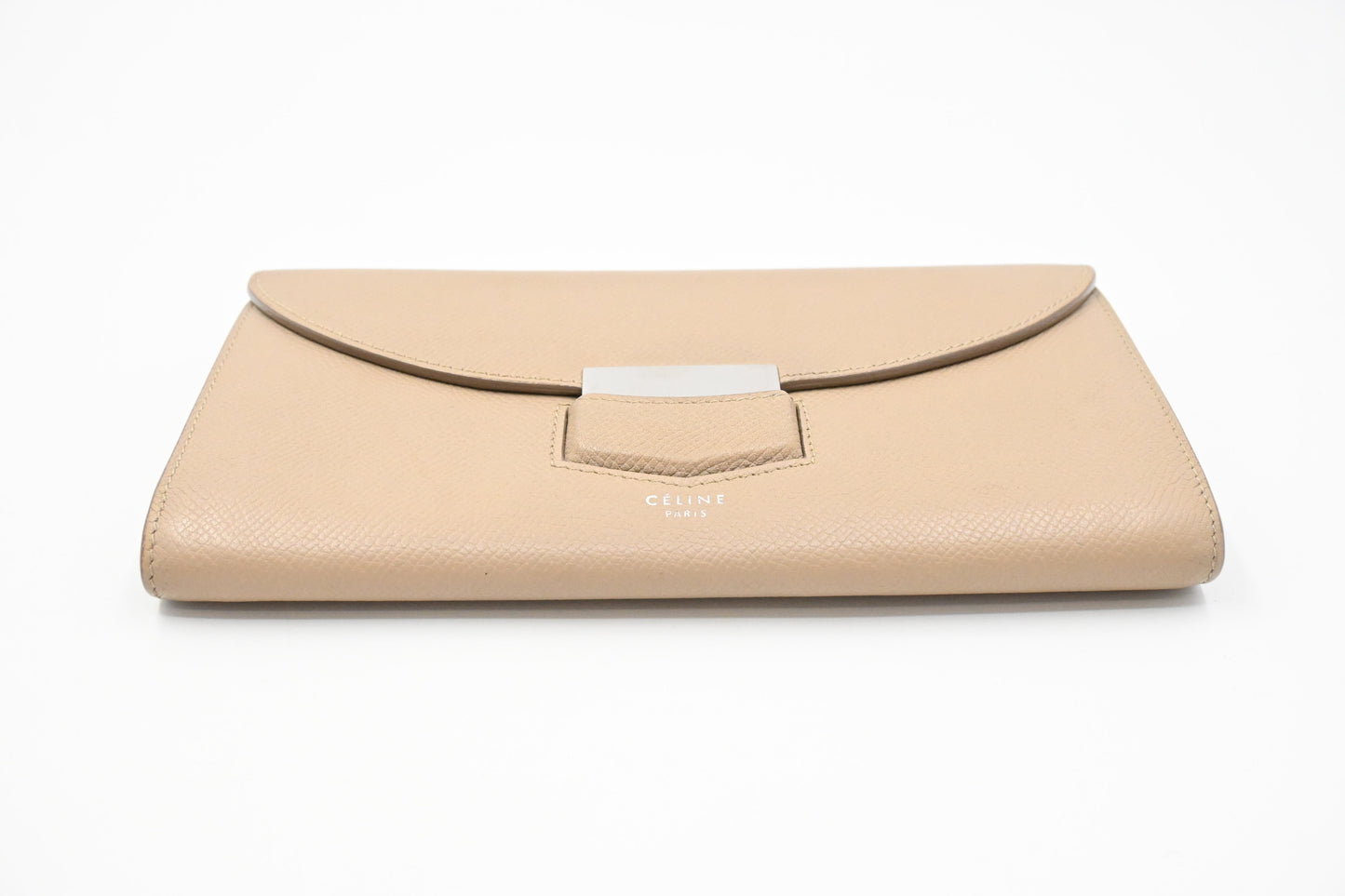 Celine Long Wallet in Beige Leather