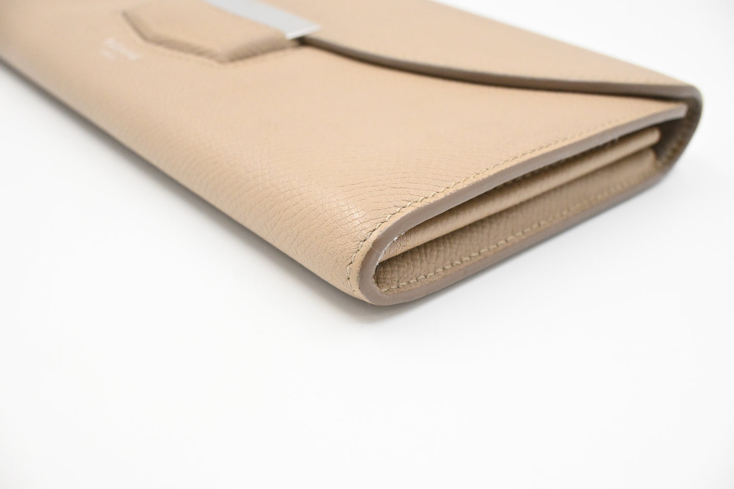 Celine Long Wallet in Beige Leather