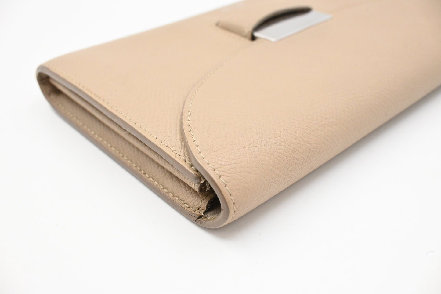 Celine Long Wallet in Beige Leather