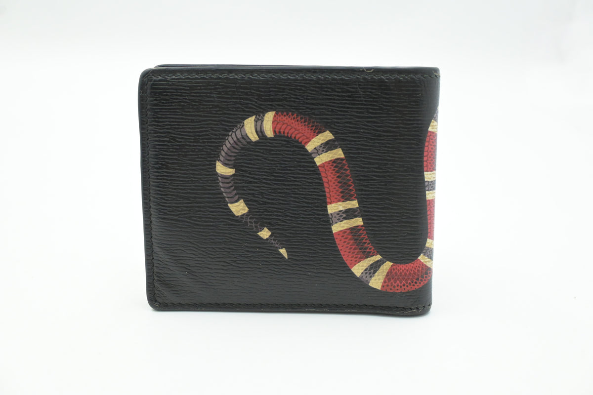 Gucci Kingsnake Wallet in Black Leather
