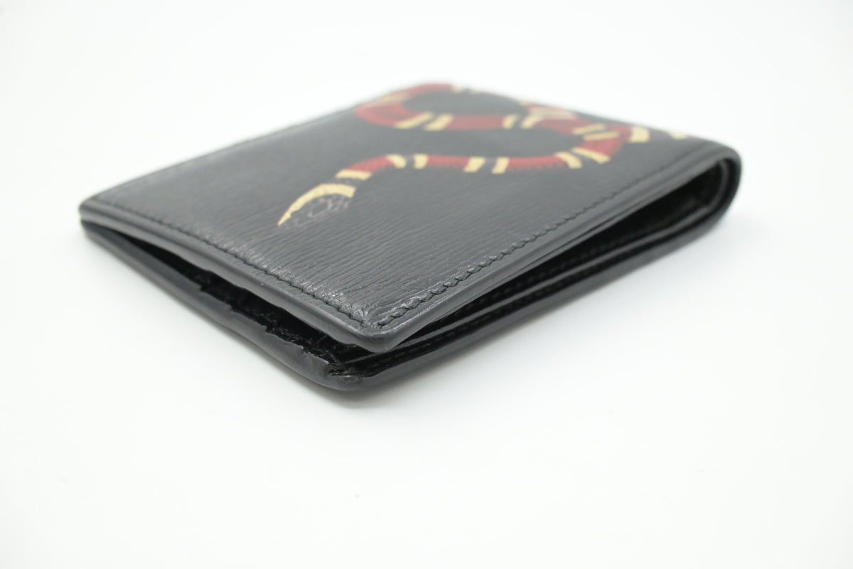 Gucci Kingsnake Wallet in Black Leather